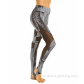 Mesh Yoga leggings með fótabandi